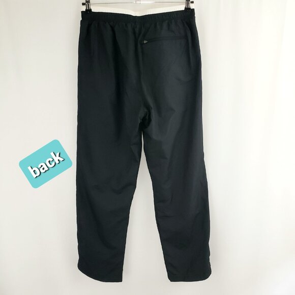 Under Armour Hockey Warm-Up Pant LARGE Black White Coldgear Poly Fleece Interior - Picture 5 of 8
